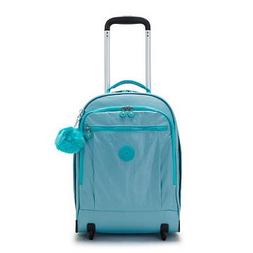 Kipling Gaze Large Metallic Rolling Backpacks Natural Aqua Metallic | AU 1530WN